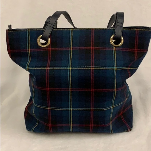 Talbots Wool Plaid Tote - Picture 4 of 7